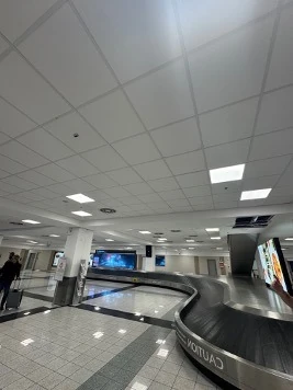 Baggage reclaim carousel in the arrivals hall